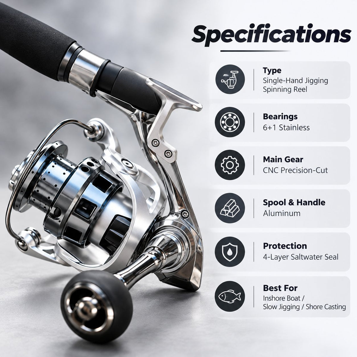 🔥 Last Day 50% OFF -🎣 Single-Hand Jigging Reel
