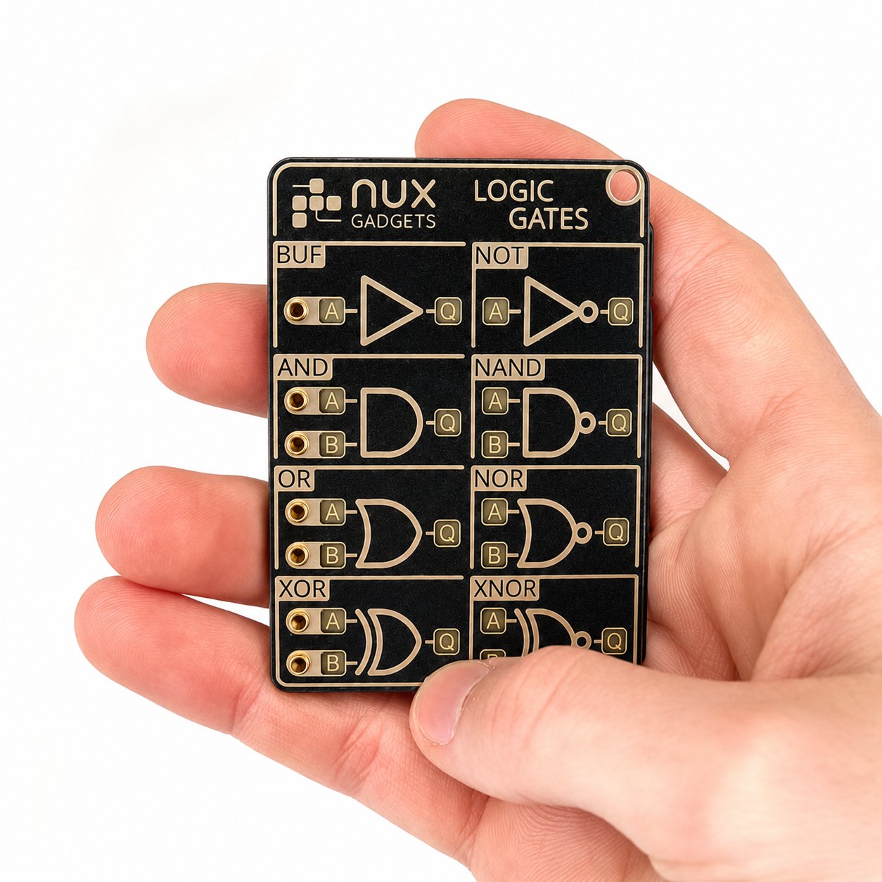 🧠 Logic Gates Trainer Card Pro – Interactive Digital Logic Learning Gadget