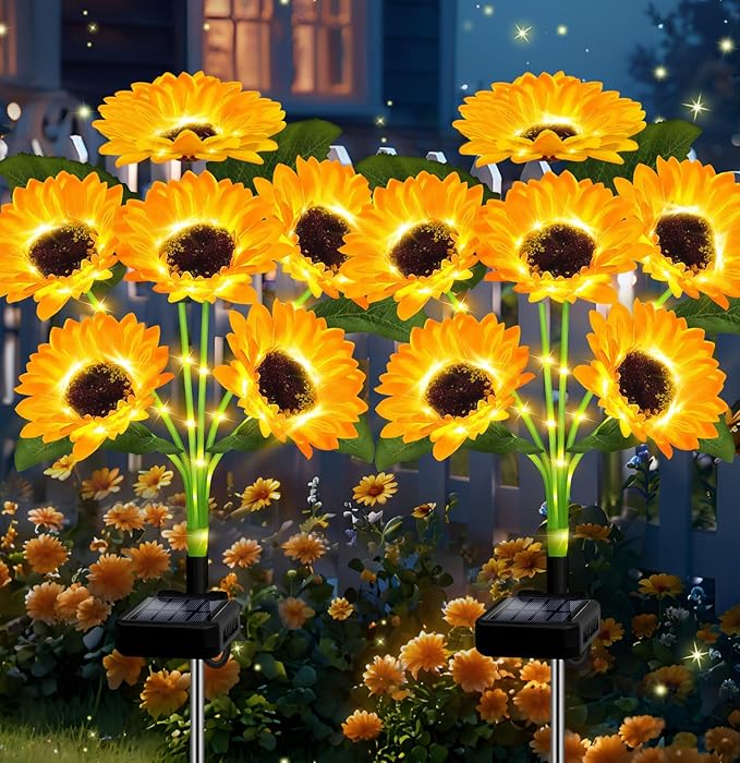 🌻Mother's Day Sale 49% OFF🌞Solar LED Sunflower Garden Lights-29.6inch/74cm