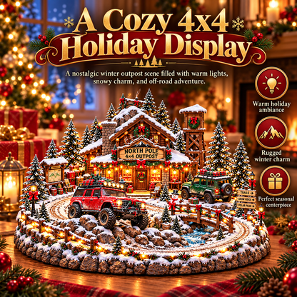🔥Last Day 49% OFF🔥🚗🎄 Christmas Classic Gas Station Village™ – Lighted Vintage American Gas Station with Classic Cars
