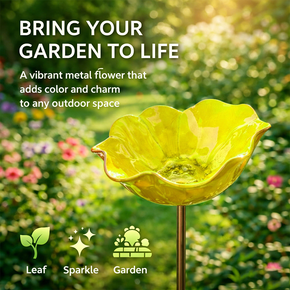 💖🎁2026 Mother's Day Gifts 50% Off--🎁Handmade Metal Flower Garden Stake🐦