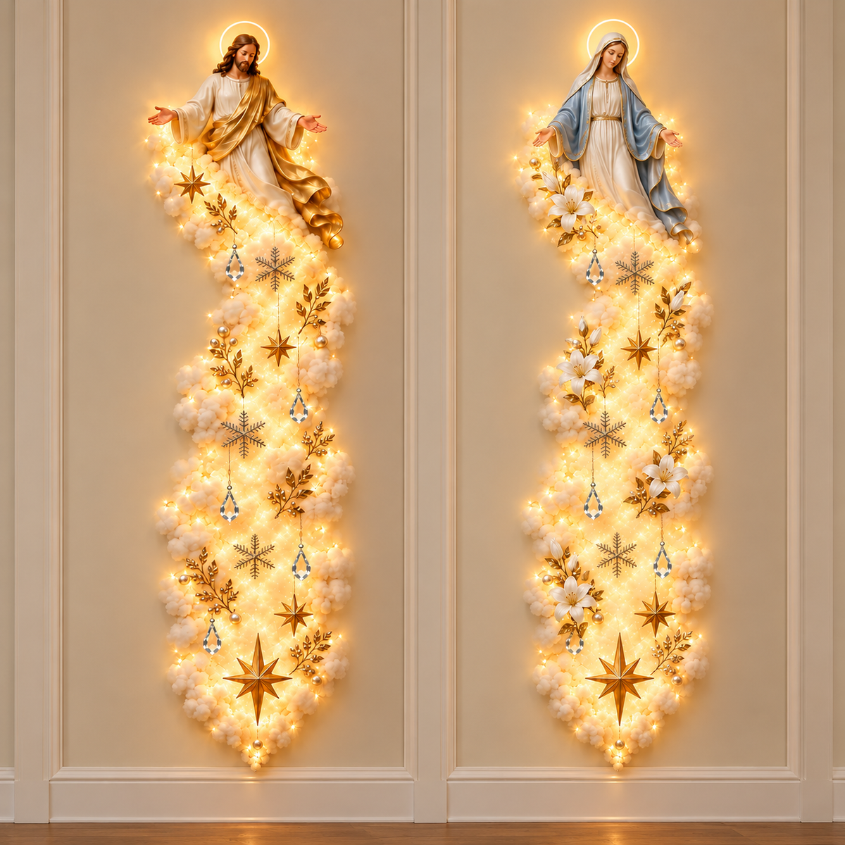 ✨Last Day 49% OFF-✨ Christmas Blessing Cloud Trail Wall Light Collection