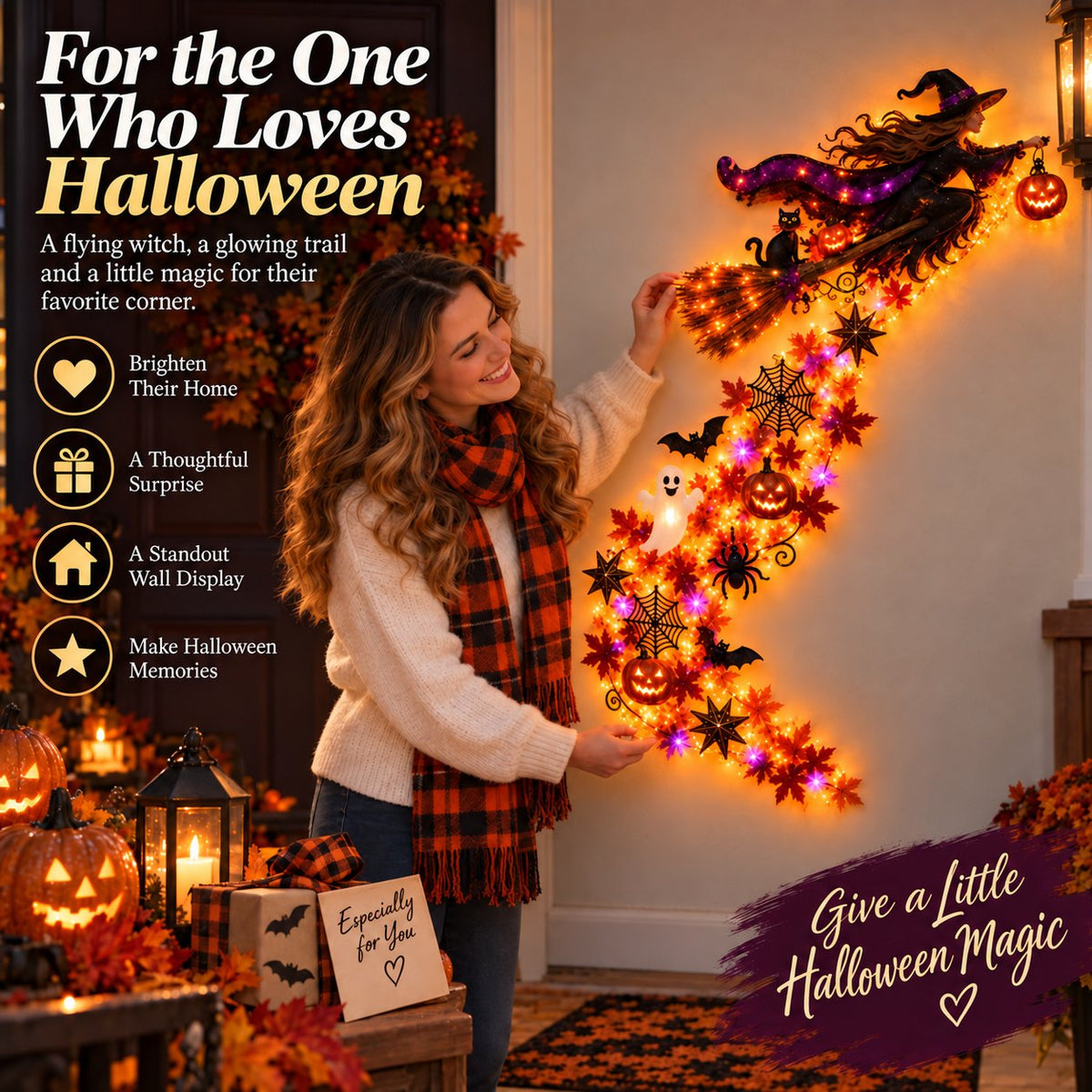 ⏰ LAST DAY 49% OFF -🎃 Halloween Magic Trail Wall Light Collection