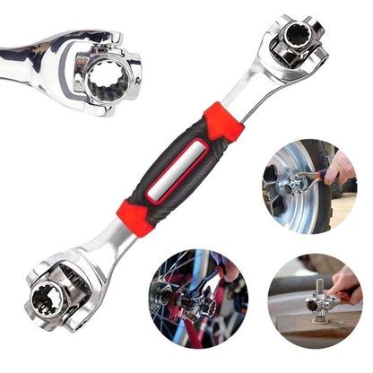 52 in 1 Socket Wrench Tool,Universal Wrench with Multifunction 360 Degree Rotating Head