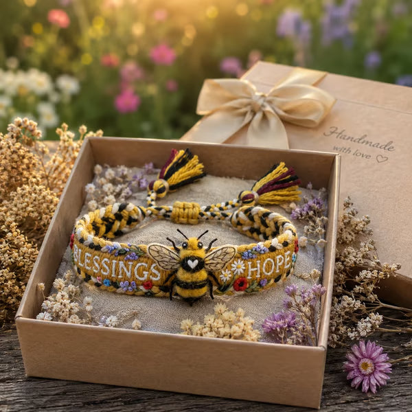 💙🌸 Floral Animal Hand-Embroidered Hand-Woven Bracelets | Heartfelt Blessing Gift for Her