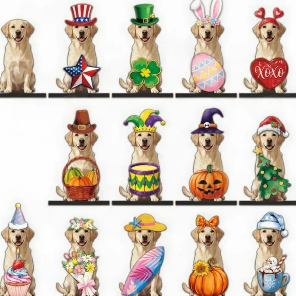 Hot Sale🔥Cute Animals Sign Easter Gift Cat Wooden Sign Desk Decor