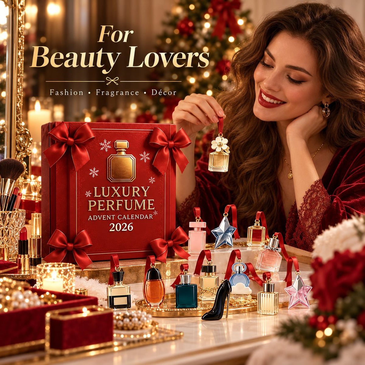 🎀 2026 Perfume Advent Calendar – 24-Day Beauty-Inspired Charm Countdown Gift 🎄