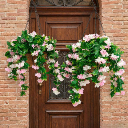 ✈️Free Shipping🌺Faux Crepe Myrtle Hanging Baskets – Ultra-Realistic🌸✨