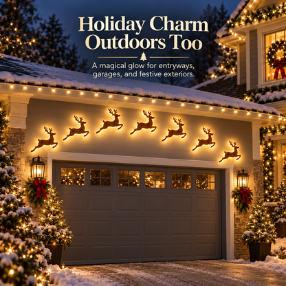 🔥LAST DAY 49% OFF -🦌 7-Piece Glowing Reindeer Wall Decor