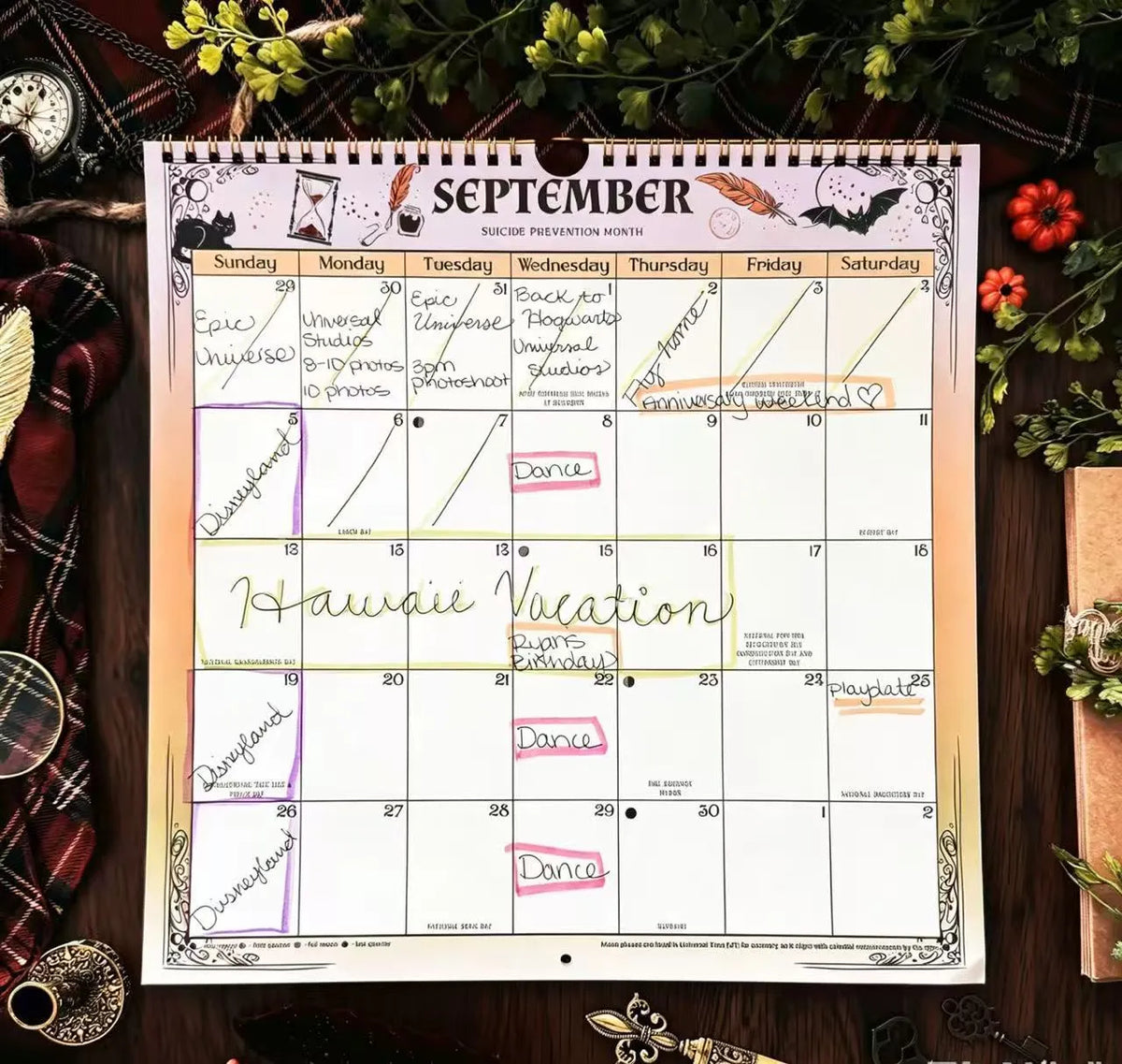 Waiting for the Night: The Witching Hour 2027 Weekly Planner