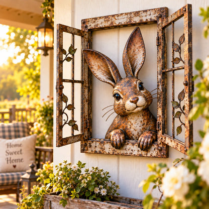 ✨ Last Day 49% OFF🐮Handcrafted Wrought-Iron "Peeking" Animal Window