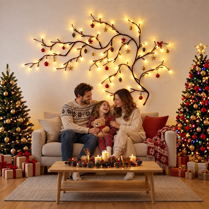 🔥LAST DAY 50% OFF -✨Remote-Controlled Flexible LED Branch Light for Wall Mounting