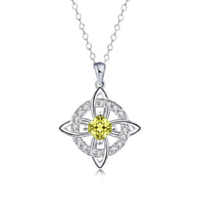 Mystical Birthstone Witches Knot Necklace – Natural Crystal🔮💞Protect Your Loved Ones