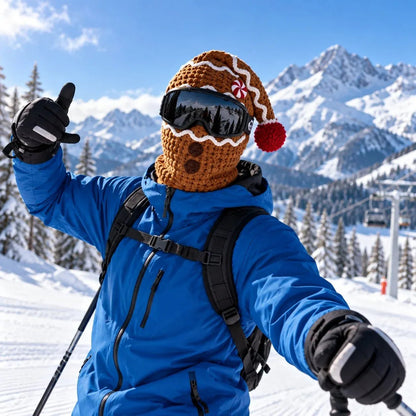 🎄 3D Christmas Knit Ski Mask | 3 Festive Character Styles for Winter Fun ❄️