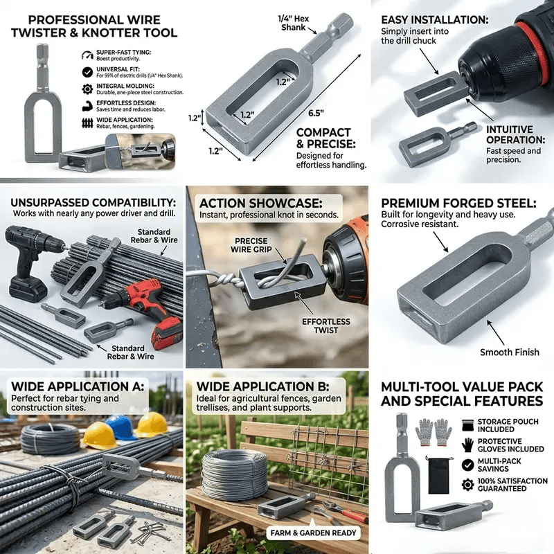 🏆55K+ SOLD⚒️#9/#11 Multi-Functional Wire Winder/Knotter