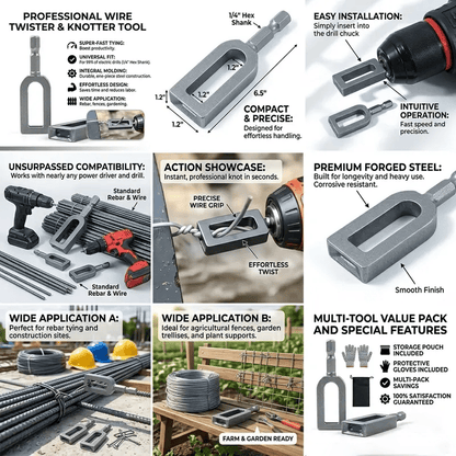 🏆55K+ SOLD⚒️#9/#11 Multi-Functional Wire Winder/Knotter