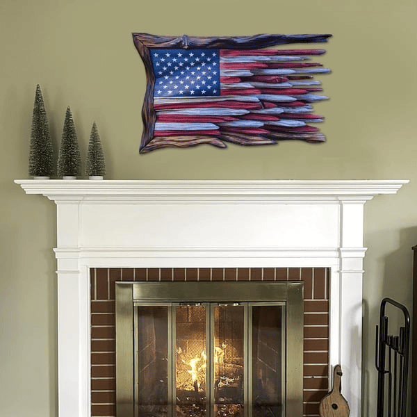 🇺🇸 Driftwood American Flag Wall Art Patriotic Handmade Decor
