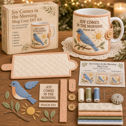 ✝️ Faith & Scripture Mug Cozy Sewing Kit