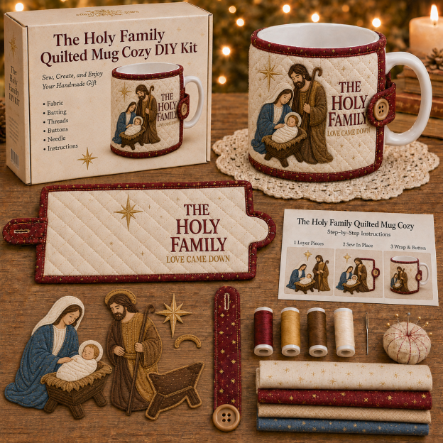 ✝️ Christmas Faith Mug Cozy Sewing Kit