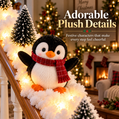 🎄 Christmas Special 50% OFF-🐧Playful Penguin Snowy Stair Railing Decor