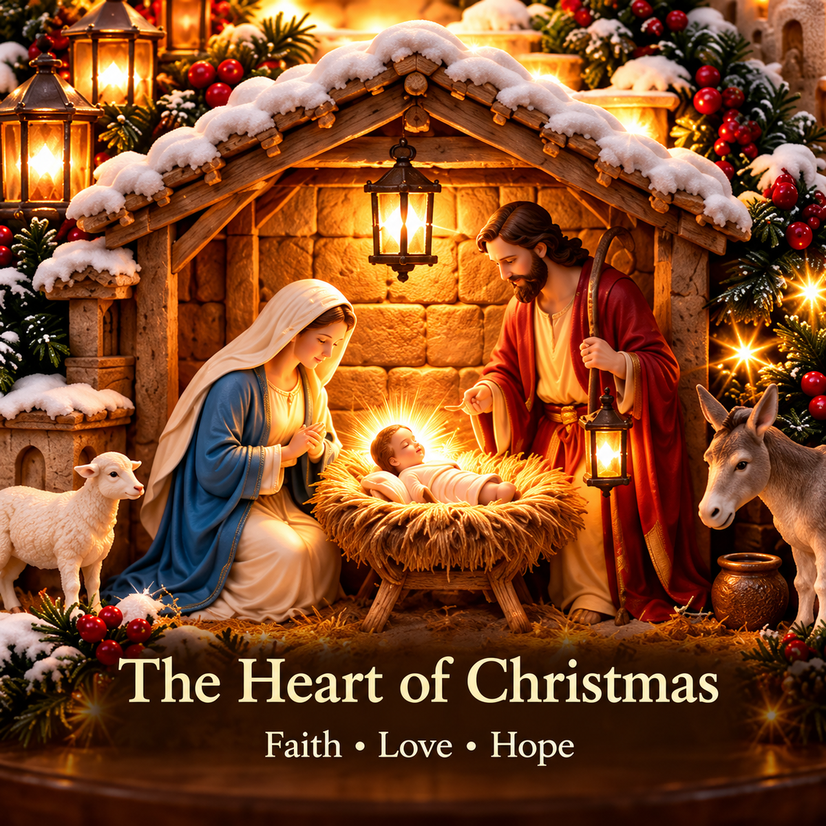 ✨ Last Day – 60% OFF!✨ Heavenly Nativity Christmas Tree™ Light-Up Ornament✝️