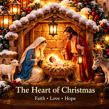 ✨ Last Day – 60% OFF!✨ Heavenly Nativity Christmas Tree™ Light-Up Ornament✝️