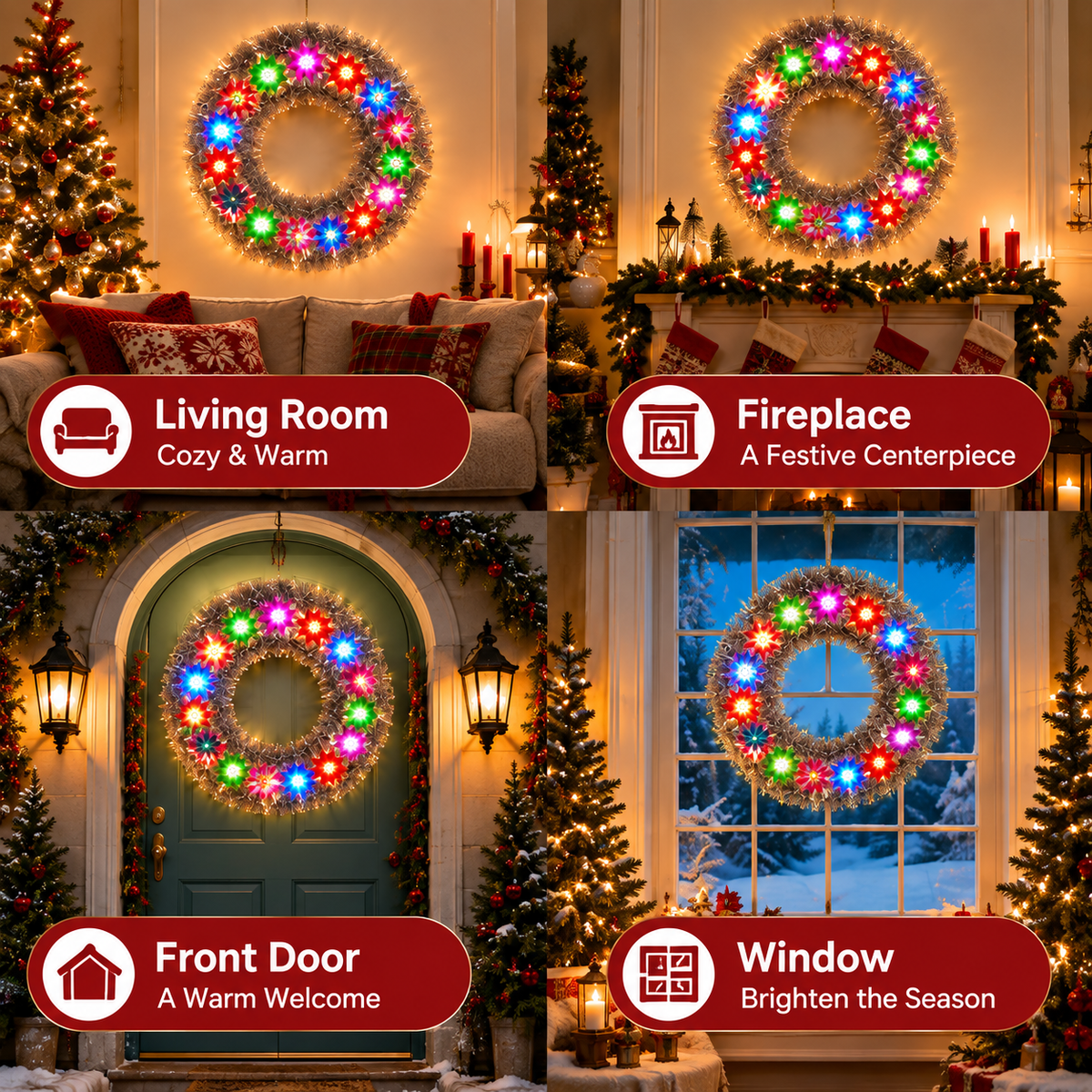 💥Hot Sale49% Off -✨ MerryGlow™ Vintage Christmas Wreath