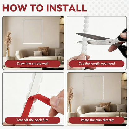 ✨ DIY Self-Adhesive Decorative Wall Molding Trim