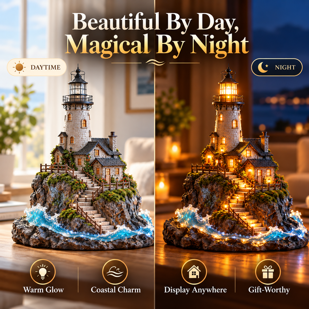 ✨ Last Day – 60% OFF!🌊Coastal Lighthouse "Beacon of Hope" Ornament✨