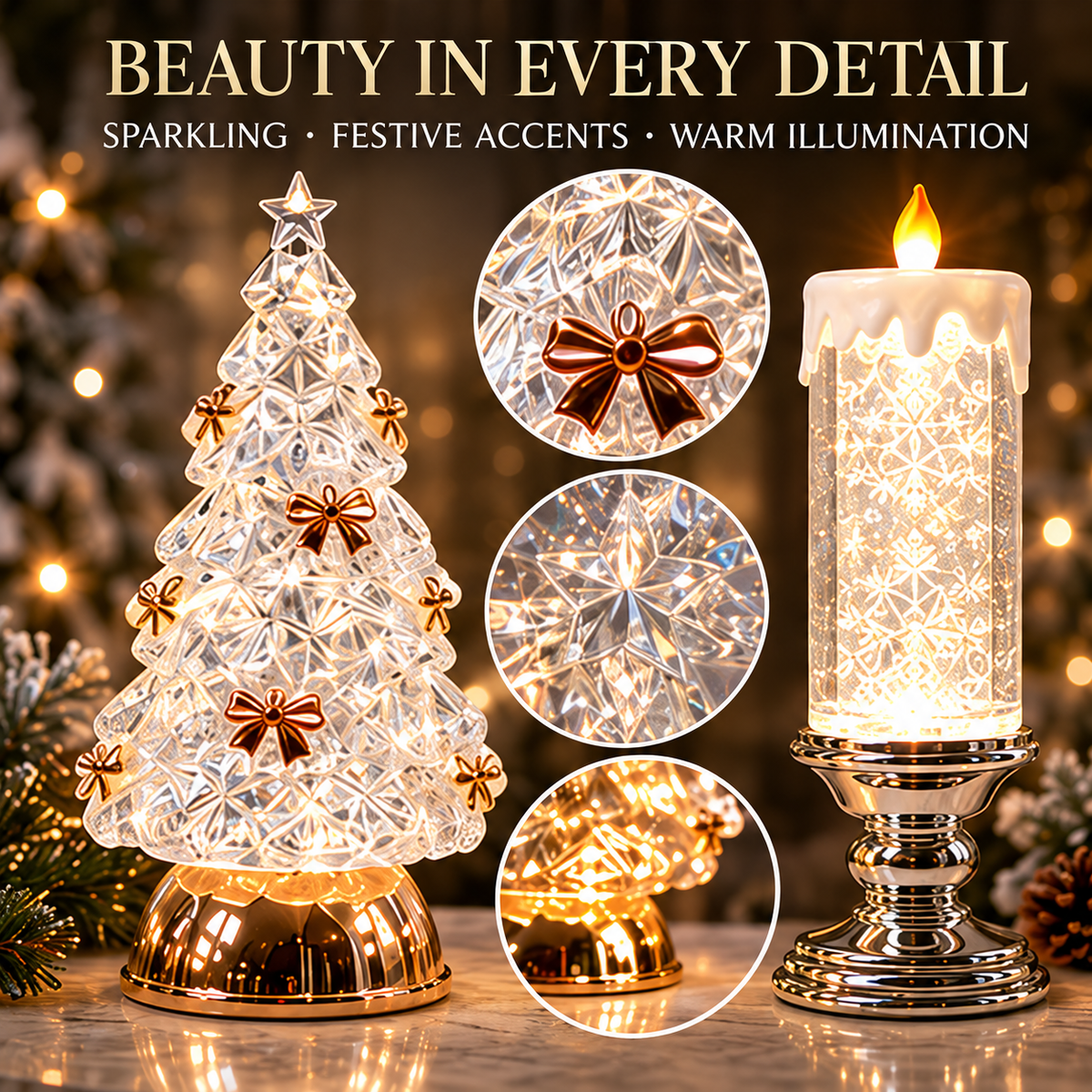 ✨ Last Day – 49% OFF🎄Season Fable™ – Enchanted Christmas Light-Up Tabletop Décor
