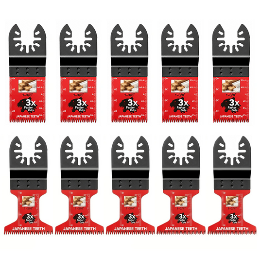 Japanese-Tooth Oscillating Saw Blades — Universal Fit, 10–50 Pcs