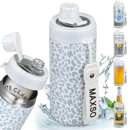 4-in-1 Insulated Tumbler Cup – Leakproof Travel Cup for Cans, Bottles & Cold Drinks