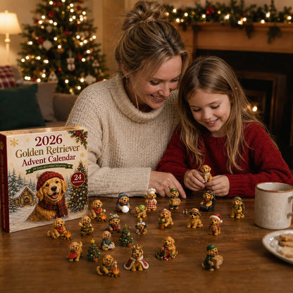 🔥last Day 49%-🐕🎄2026 Golden Retriever Advent Calendar