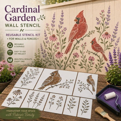 💥 LAST DAY 49% OFF – 🌿 Garden Wall StencilTM Collection | 9 Reusable Mural Designs for Walls, Fences, Porches & Creative Outdoor Makeovers 🎨✨