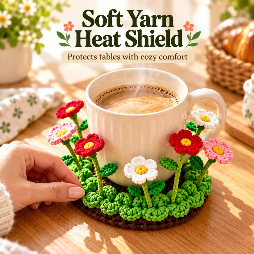 ✨ Last Day – 60% OFF!🌟Handmade Crochet Floral Coaster | Everlasting Table Art 🌸