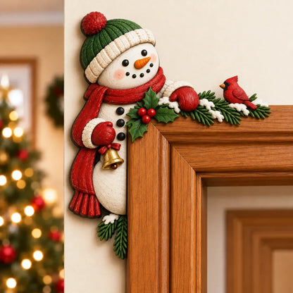 ⏰ LAST DAY 50% OFF 🎅 3D Sculpted Christmas Peekaboo Door Frame Corner Decor