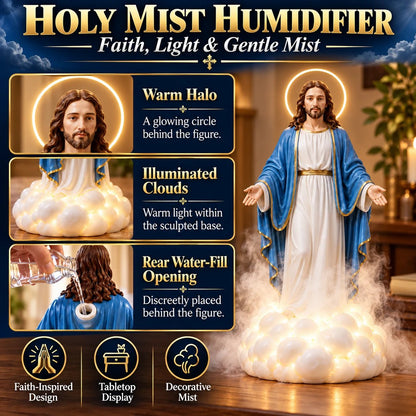 🔥 Last Day 50% OFF ✝️✨ Holy Mist Humidifier —  Daytime Décor, Evening Glow☁️💛