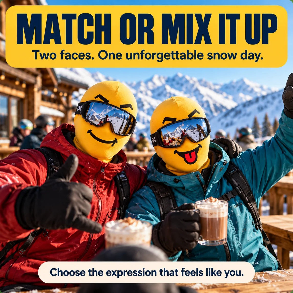 ⏳ Last Day 50% OFF-😎 Funny Face Ski Mask | Yellow Expression Balaclava