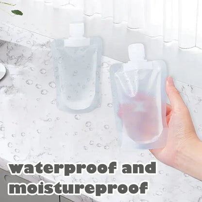 12 Counts Reusable Plastic Pouches, Versatile Liquid Carriers for Picnics and Outings