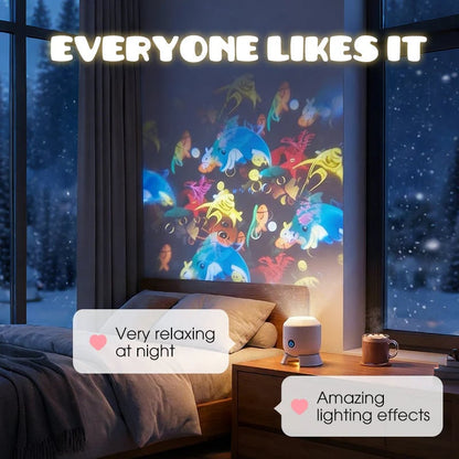 Multi-Themes Dynamic Rotating Ocean Projection Night Light