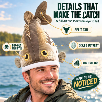 🔥Last day 49% OFF🐟Fun 3D Floppy Fish-Shaped Hat—A Whimsical Gift for Fishing Enthusiasts