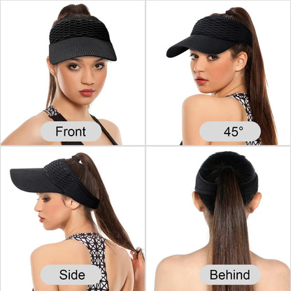 🔥BUY 1 GET 1 FREE - Women's High Ponytail Sun Visor Hats