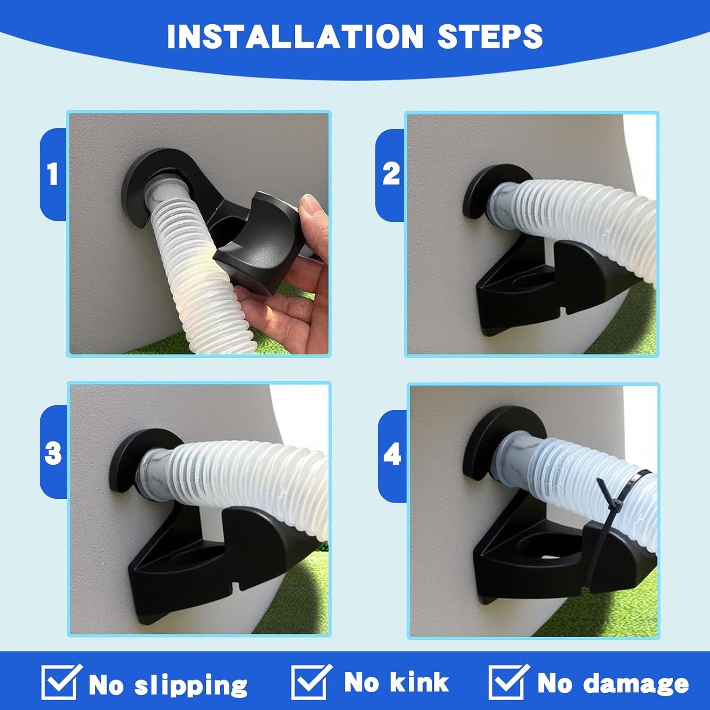 2Pcs Swimming Pool Pipe Holders