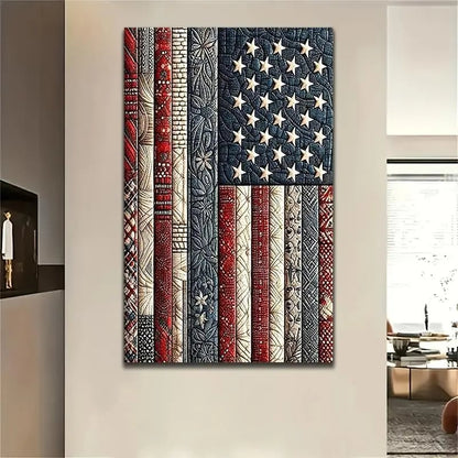 🇺🇸💎American Flag 5D Diamond Painting Kit - Quilt Pattern DIY Wall Decor
