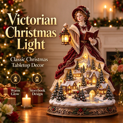 ✨👩 Victorian Christmas Lady Light Figurine