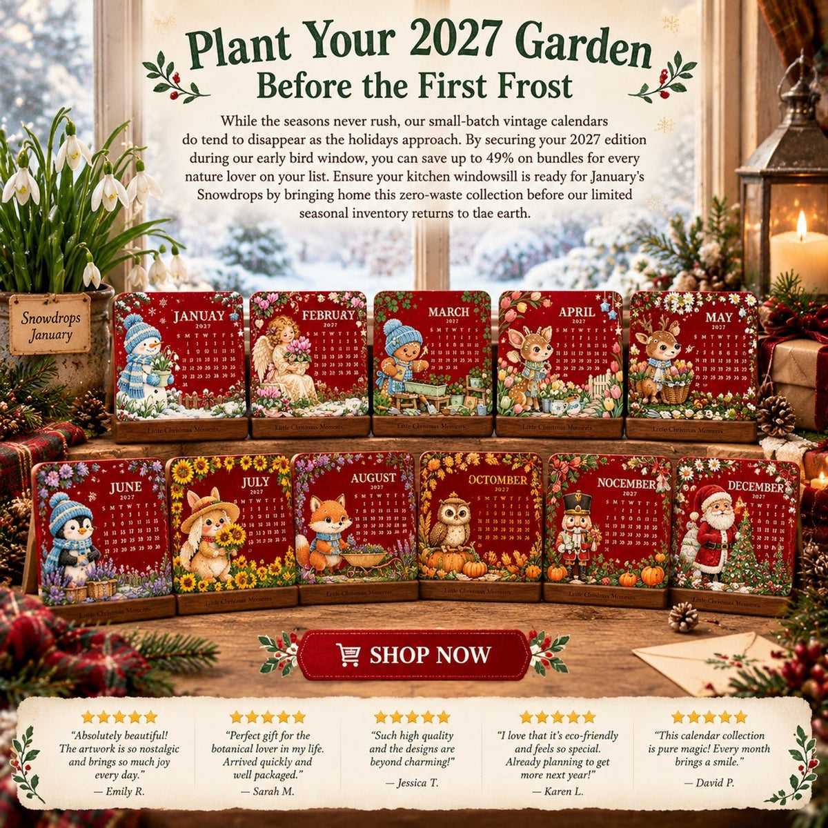 🎄🗓️ Christmas Limited-Edition-49% OFF — 🪴✨ 2027 Eco-Friendly Plantable "Eternal" Seed Calendar