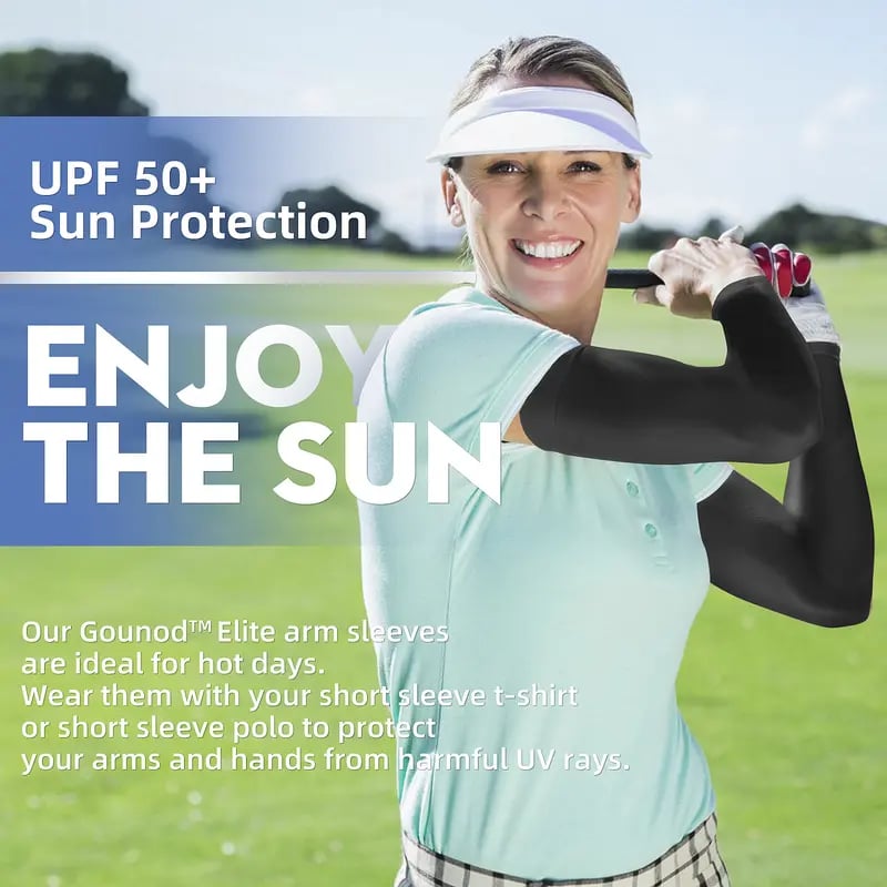 ☀️ UPF 50+ Cooling Arm Sleeves – Sun Protection for Men & Women, Breathable Compression Sleeves for Outdoor Sports, Football, Running & Cycling