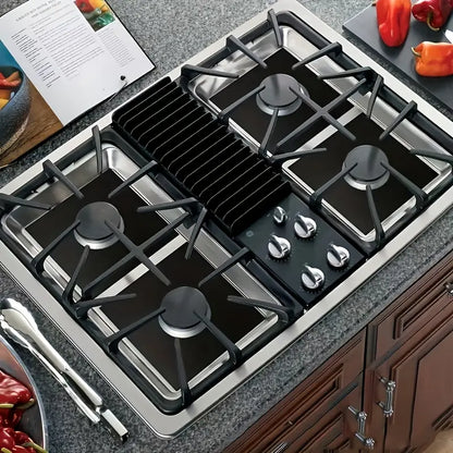 4-Piece Reusable Non-Stick Gas Stove Burner Covers – Heat-Resistant & Washable