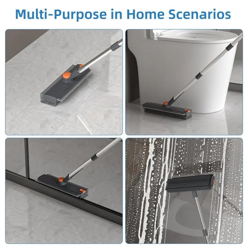 3-in-1 Adjustable Floor Scrub Brush – 360° Rotating Cleaning Tool(Free Shipping)