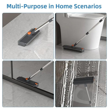3-in-1 Adjustable Floor Scrub Brush – 360° Rotating Cleaning Tool(Free Shipping)